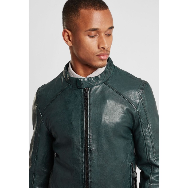 Geaca de Piele Barbati Gipsy Verde Inchis G2BKrain SF LAMAXV – IMBRACAMINTE