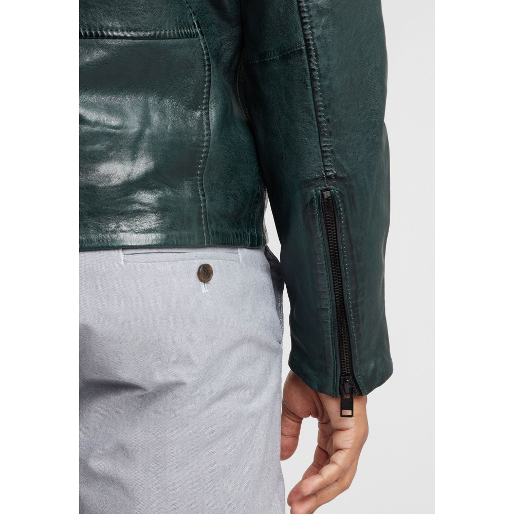 Geaca de Piele Barbati Gipsy Verde Inchis G2BKrain SF LAMAXV Geaca de Piele Barbati Gipsy Verde Inchis G2BKrain SF LAMAXV - readytowear.ro