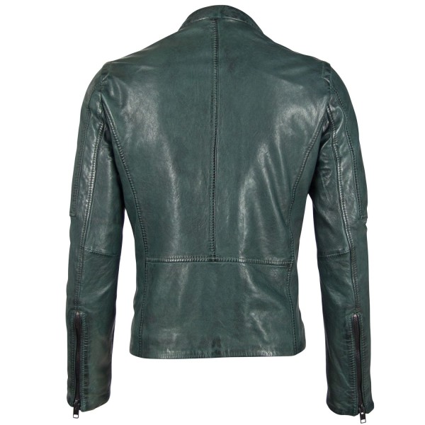 Geaca de Piele Barbati Gipsy Verde Inchis G2BKrain SF LAMAXV – Black Friday — fotografia 2