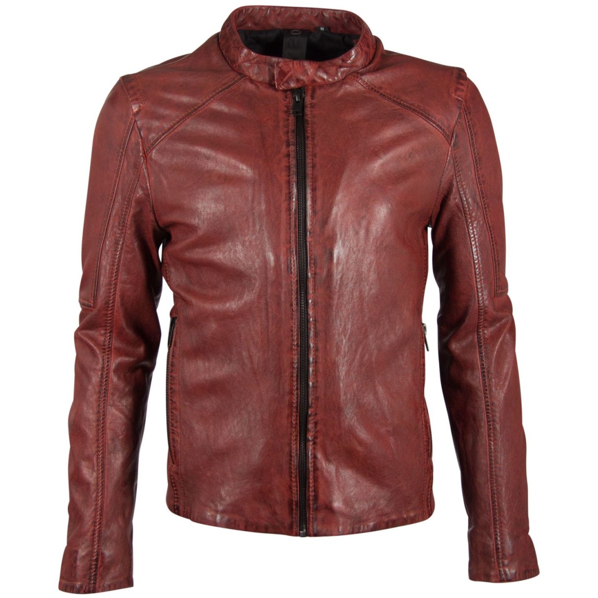 Geaca de Piele Barbati Gipsy Rosu Inchis G2BKrain SF LAMAXV – IMBRACAMINTE