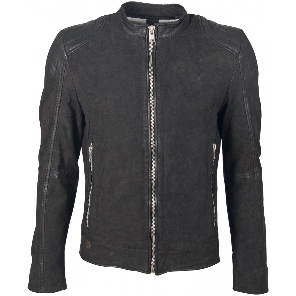 Geaca de Piele Naturala Barbati Gipsy Neagra G2BKryn SF LCOUNTV - readytowear.ro