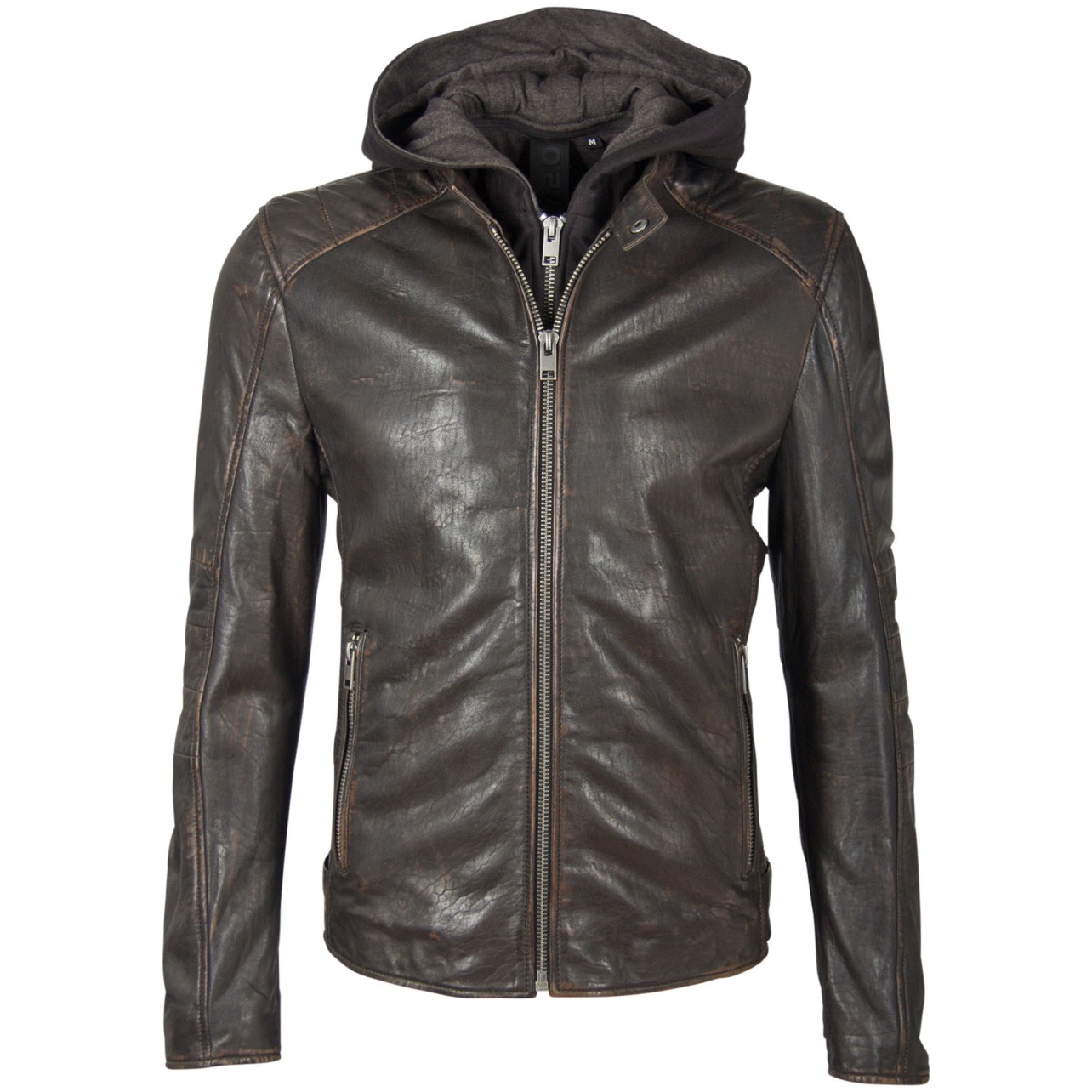 Geaca de Piele Naturala Barbati Gipsy Negru/Maro G2BLews SF LARETV – Black Friday