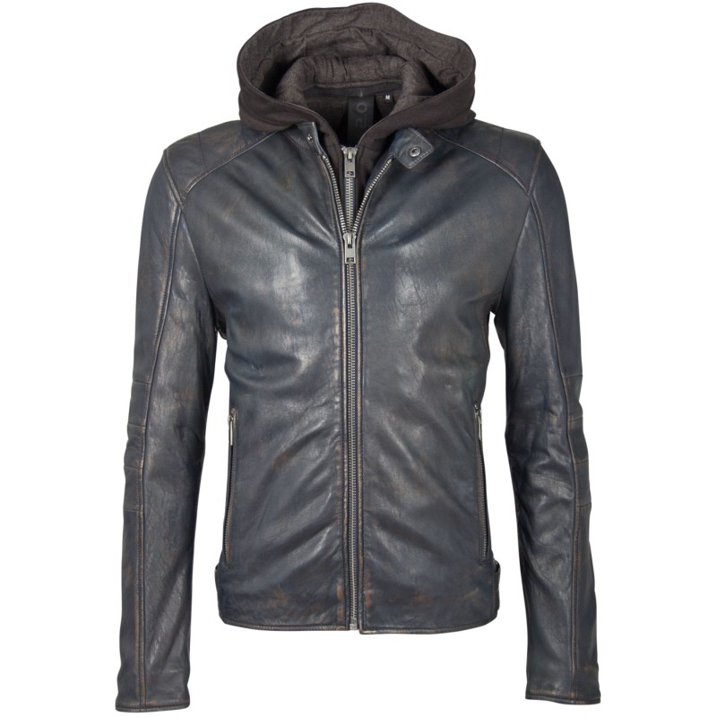 Geaca de Piele Naturala Barbati Gipsy Bleumarin G2BLews SF LARETV – IMBRACAMINTE