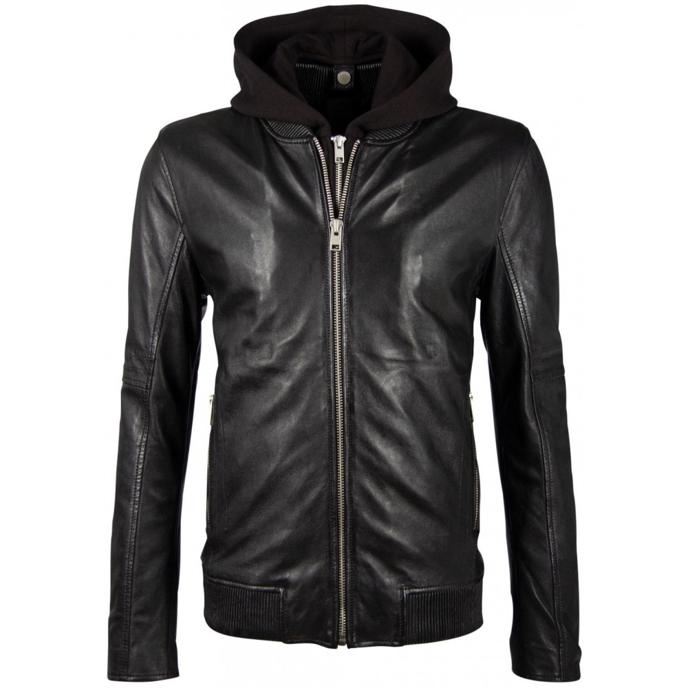 Geaca de Piele Barbati Gipsy Neagra G2BNate SF LALUV - readytowear