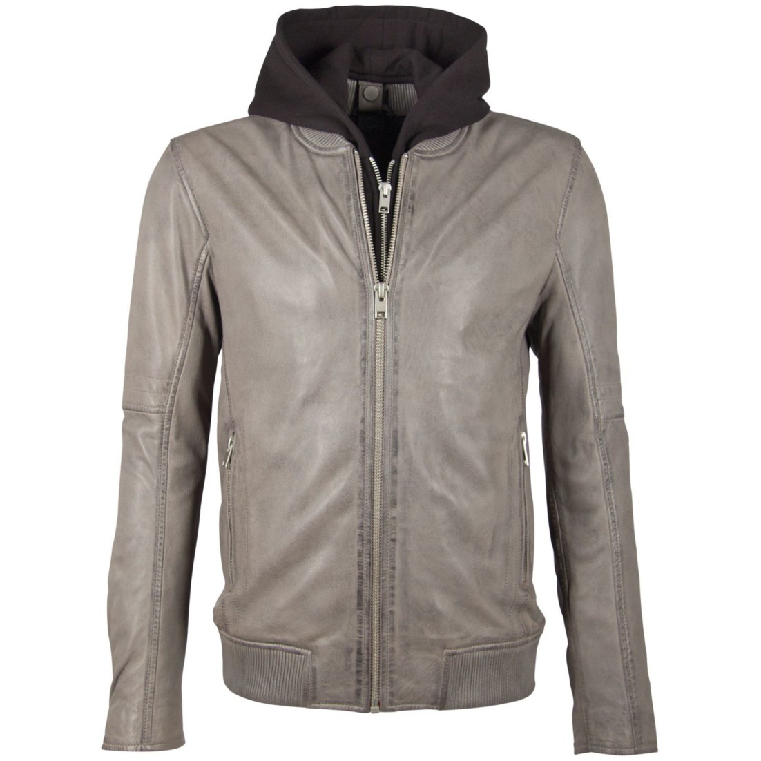 Geaca de Piele Barbati Gipsy Gri G2BNate SF LALUV – IMBRACAMINTE