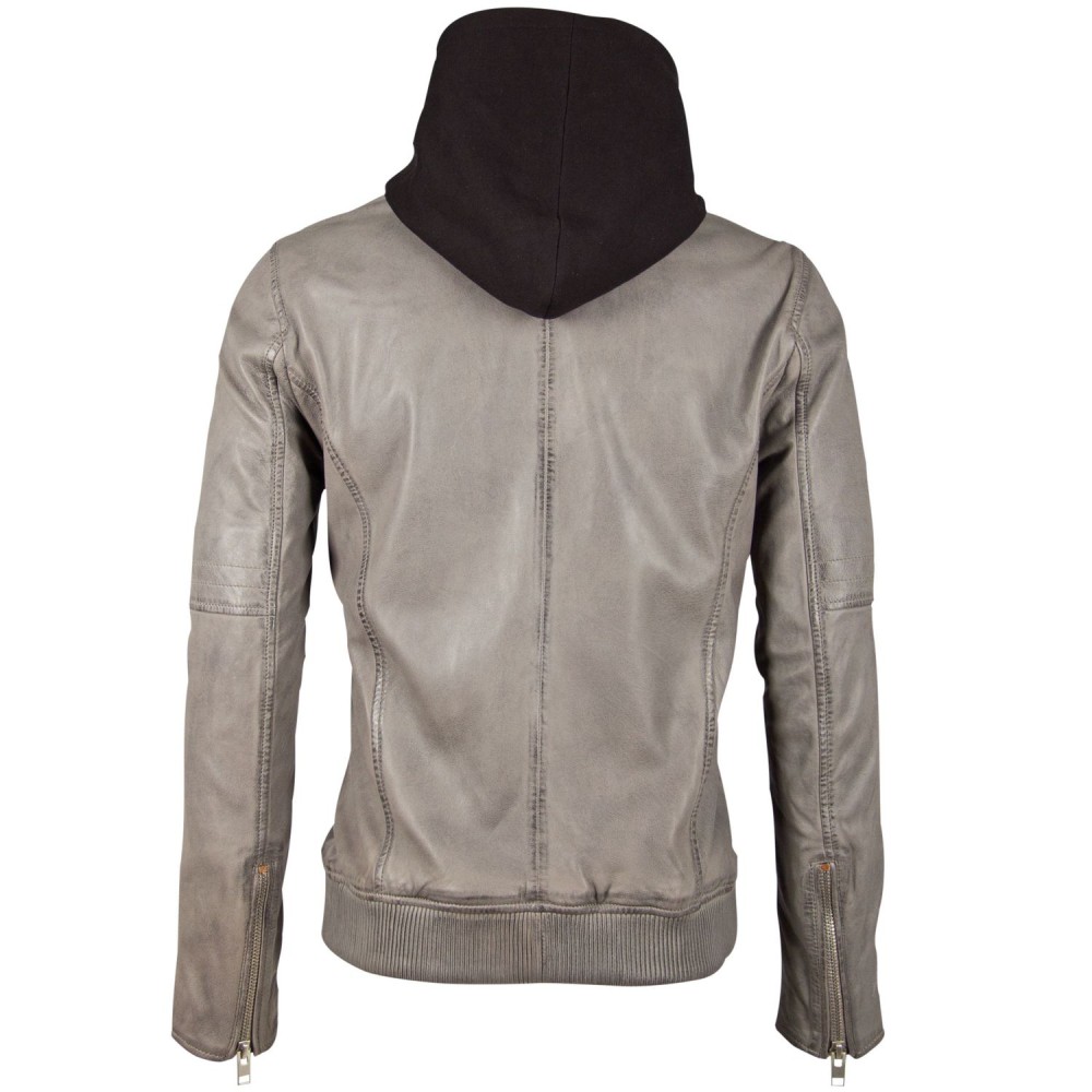 Geaca de Piele Barbati Gipsy Gri G2BNate SF LALUV geci de piele - readytowear.ro