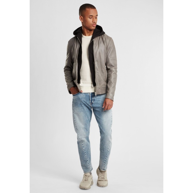 Geaca de Piele Barbati Gipsy Gri G2BNate SF LALUV – IMBRACAMINTE