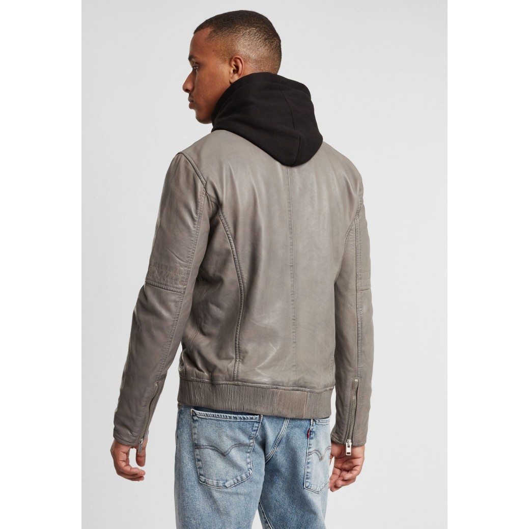 Geaca de Piele Barbati Gipsy Gri G2BNate SF LALUV – IMBRACAMINTE