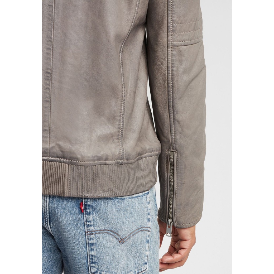 Geaca de Piele Barbati Gipsy Gri G2BNate SF LALUV – IMBRACAMINTE