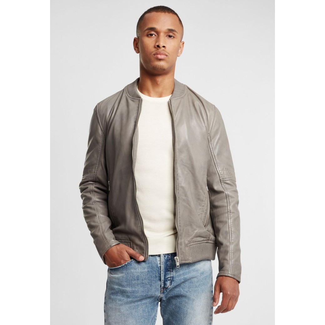 Geaca de Piele Barbati Gipsy Gri G2BNate SF LALUV – IMBRACAMINTE