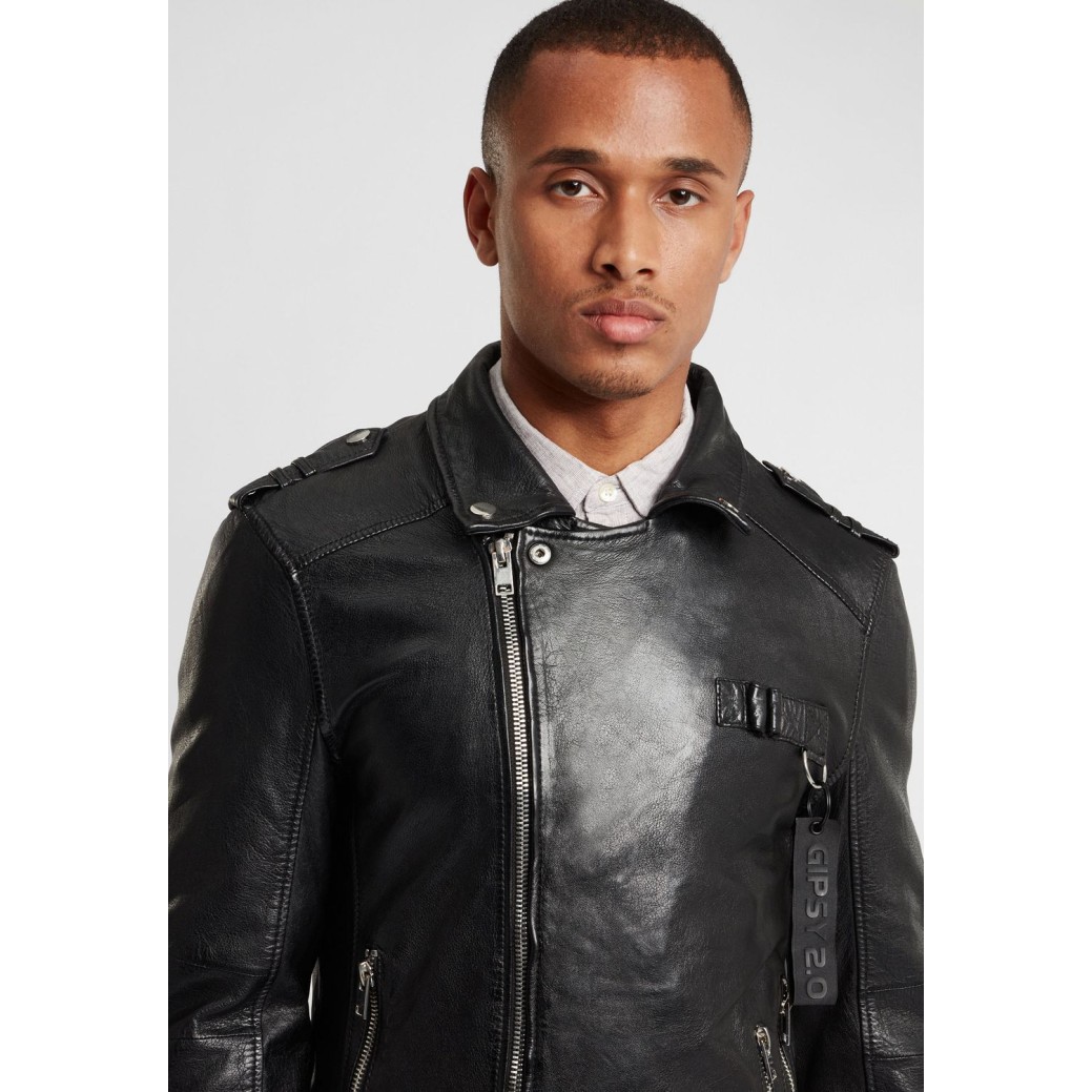 Geaca de Piele Naturala Barbati Gipsy Neagra G2BNoct SF SVATV – IMBRACAMINTE