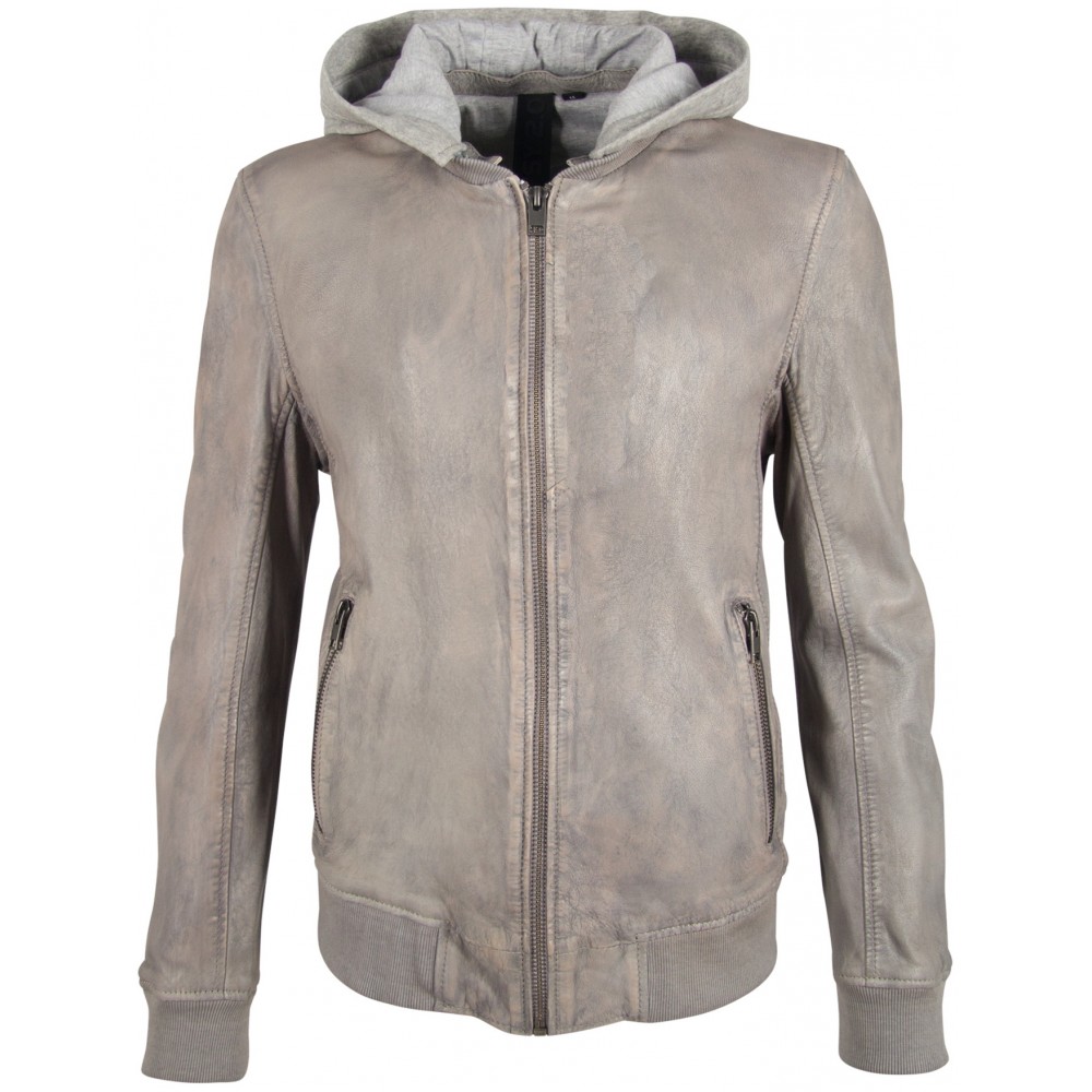Geaca de Piele Naturala Barbati Gipsy Gri G2BSamu SF LCAV Geaca de Piele Naturala Barbati Gipsy Gri G2BSamu SF LCAV - readytowear.ro