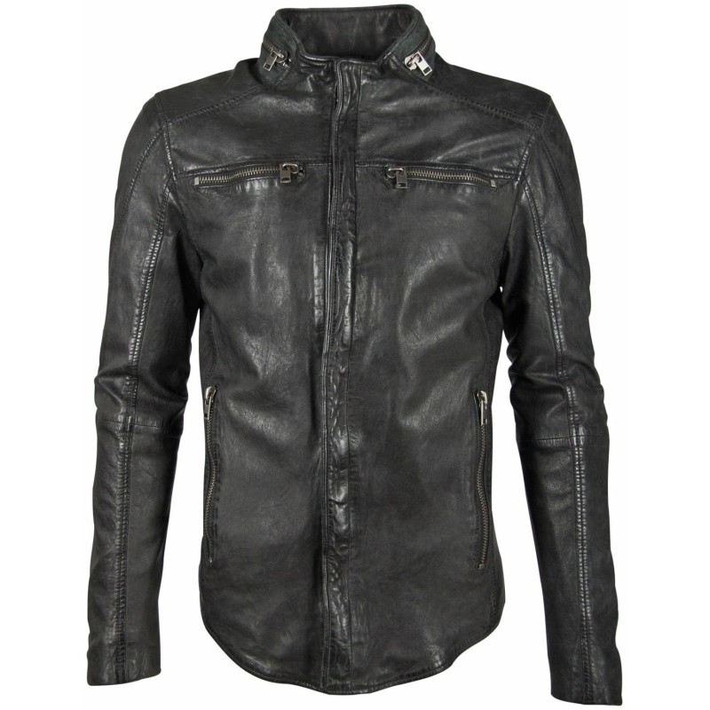 Geaca de Piele Naturala Barbati Gipsy Neagra G2BTallan SF LSWV – IMBRACAMINTE