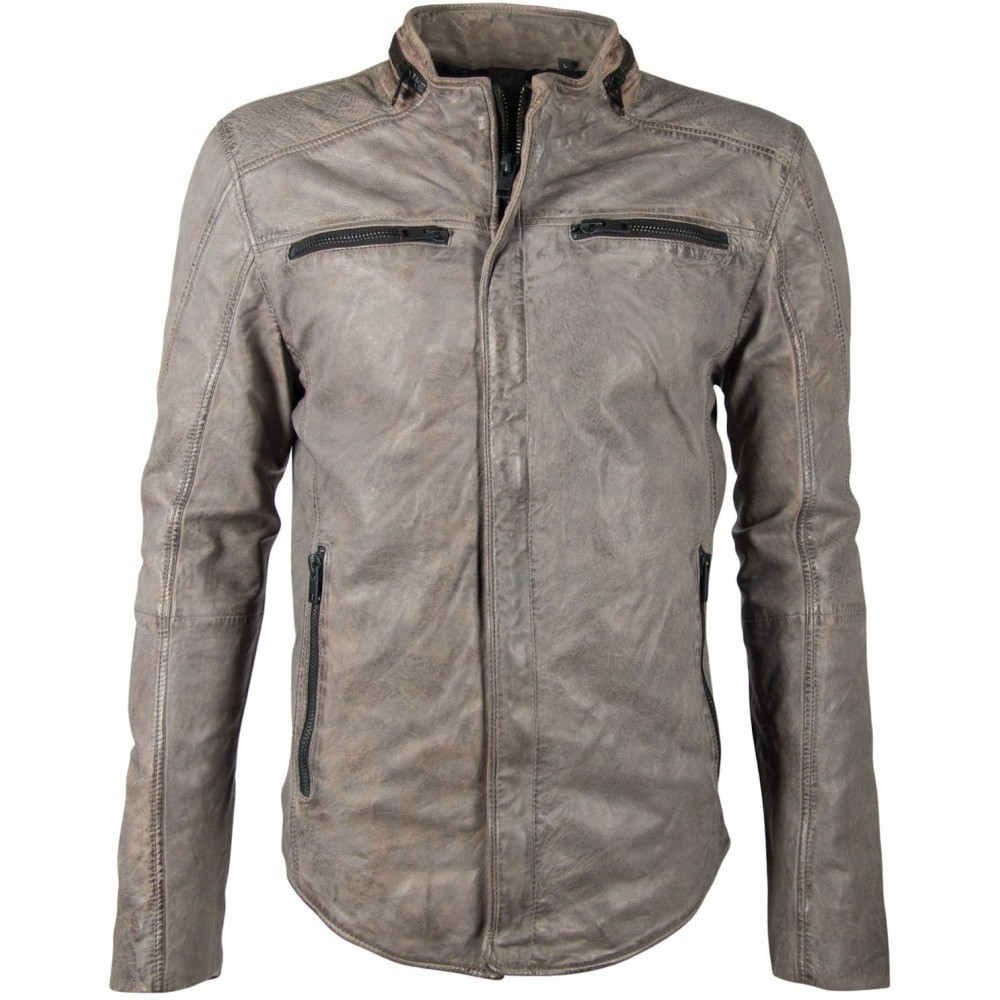 Geaca de Piele Naturala Barbati Gipsy Gri G2BTallan SF LSWV Geaca de Piele Naturala Barbati Gipsy Gri G2BTallan SF LSWV - readytowear.ro