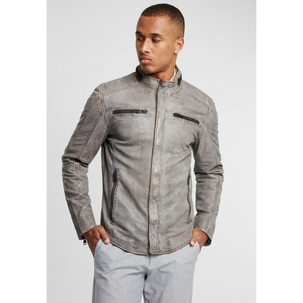 Geaca de Piele Naturala Barbati Gipsy Gri G2BTallan SF LSWV Geaca de Piele Naturala Barbati Gipsy Gri G2BTallan SF LSWV - readytowear.ro