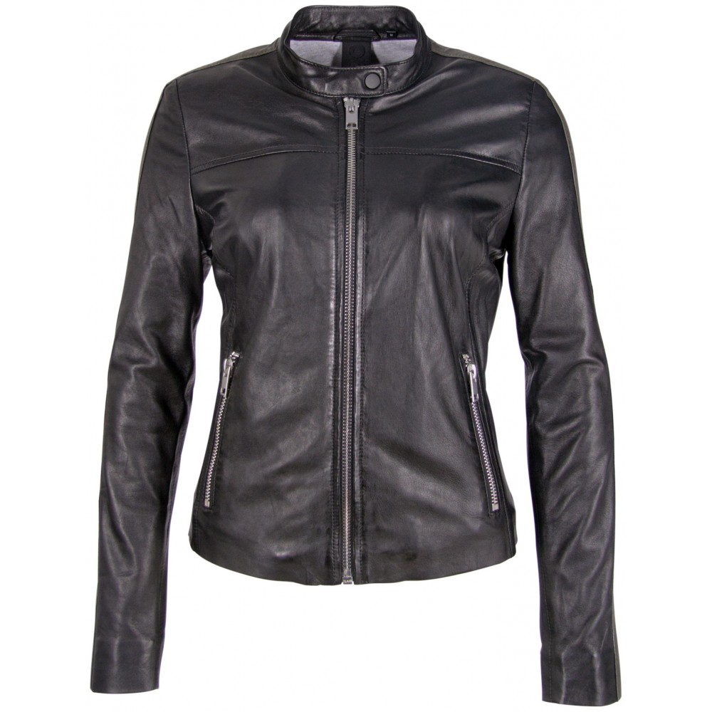 Geaca de Piele Naturala Dama Gipsy Neagra G2GSuvi LABRIV - readytowear