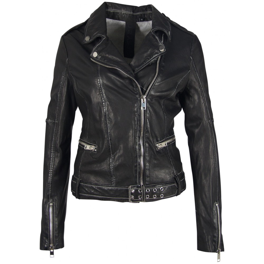 Geaca de Piele Naturala Dama Gipsy Neagra G2GZhuri SF LDRV Geaca de Piele Naturala Dama Gipsy Neagra G2GZhuri SF LDRV - readytowear