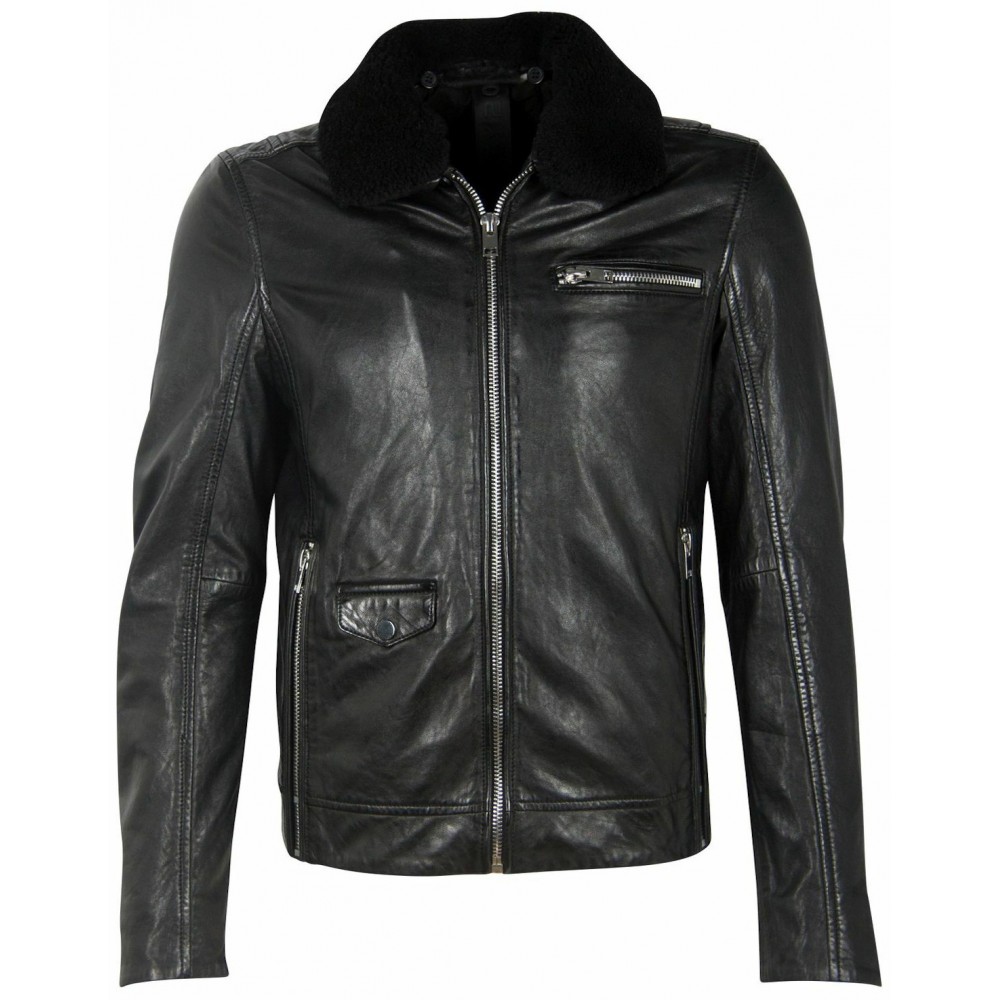 Geaca de Iarna din Piele Barbati Gipsy Neagra G2MFelan Geaca de Iarna din Piele Barbati Gipsy Neagra G2MFelan - readytowear.ro