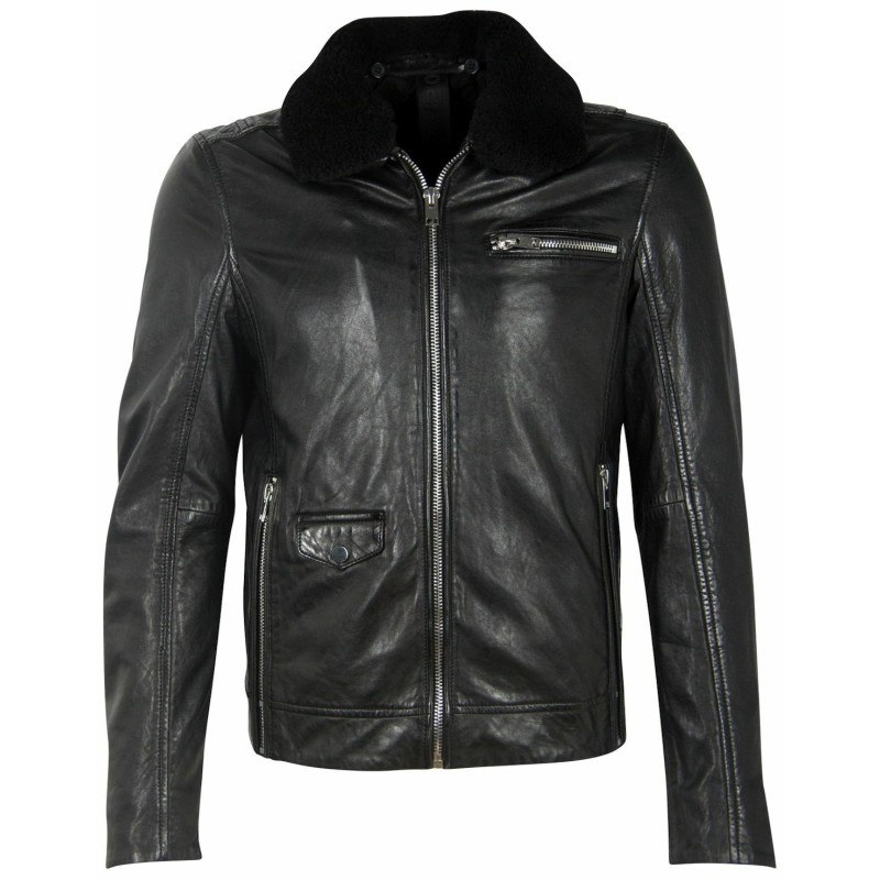 Geaca de Iarna din Piele Barbati Gipsy Neagra G2MFelan – Black Friday Geaca de Iarna din Piele Barbati Gipsy Neagra G2MFelan – Black Friday