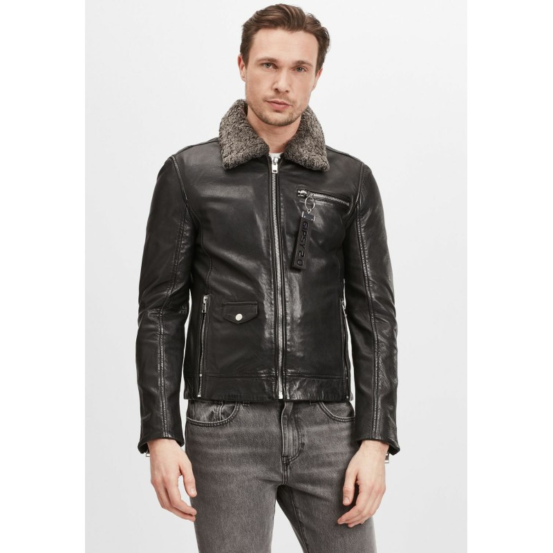 Geaca de Iarna din Piele Barbati Gipsy Neagra G2MFelan – Black Friday Geaca de Iarna din Piele Barbati Gipsy Neagra G2MFelan – Black Friday