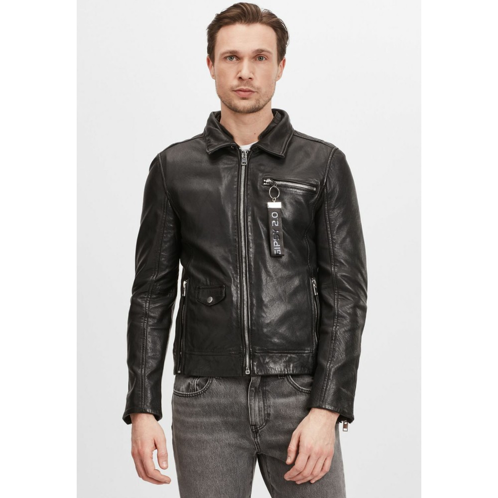 Geaca de Iarna din Piele Barbati Gipsy Neagra G2MFelan Geaca de Iarna din Piele Barbati Gipsy Neagra G2MFelan - readytowear.ro