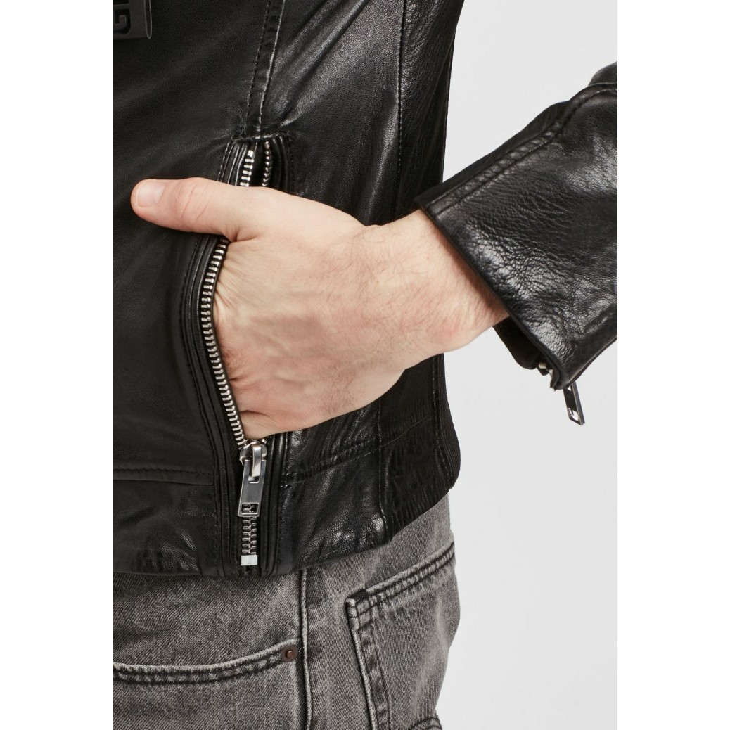 Geaca de Iarna din Piele Barbati Gipsy Neagra G2MFelan – Black Friday