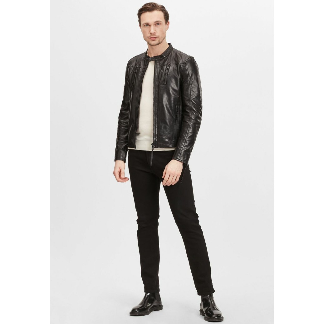 Geaca de Piele Barbati Gipsy Neagra G2MJoron – IMBRACAMINTE