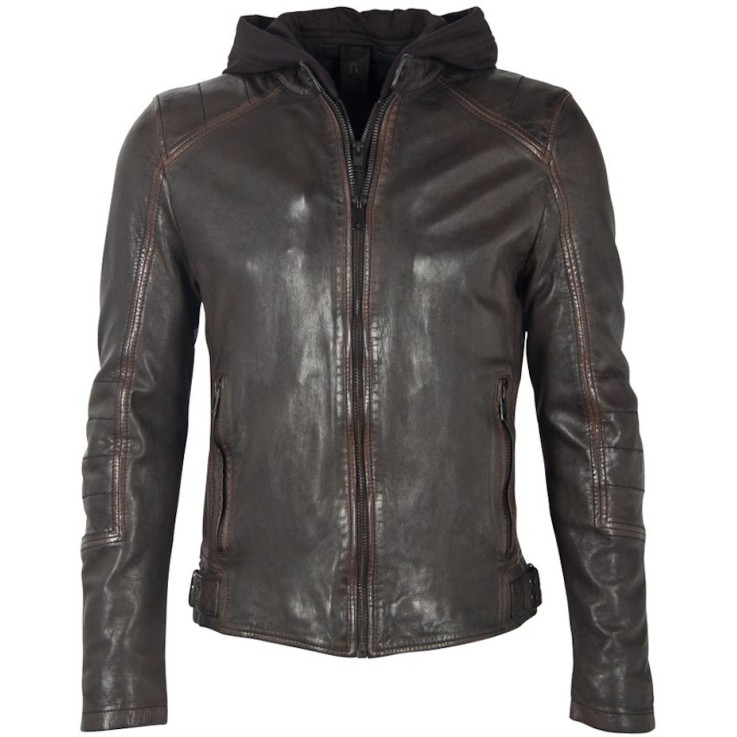 Geaca de Piele Barbati Gipsy Maro Inchis G2MKallan SF LARETV – IMBRACAMINTE