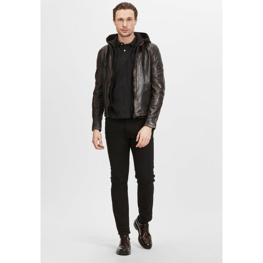 Geaca de Piele Barbati Gipsy Maro Inchis G2MKallan SF LARETV Geaca de Piele Barbati Gipsy Maro Inchis G2MKallan SF LARETV - readytowear.ro