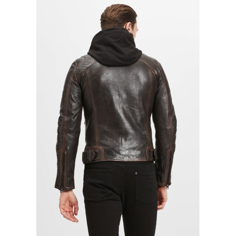 Geaca de Piele Barbati Gipsy Maro Inchis G2MKallan SF LARETV – IMBRACAMINTE