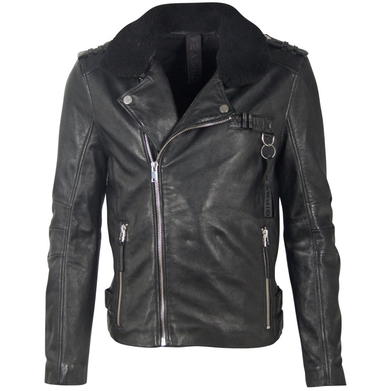 Geaca de Piele Barbati Gipsy Neagra G2MLuran – IMBRACAMINTE