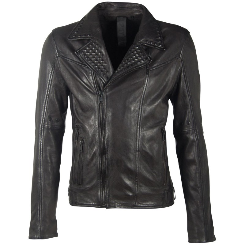 Geaca de Piele Barbati Gipsy Neagra G2MRanaan – IMBRACAMINTE