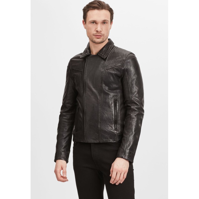 Geaca de Piele Barbati Gipsy Neagra G2MRanaan – IMBRACAMINTE