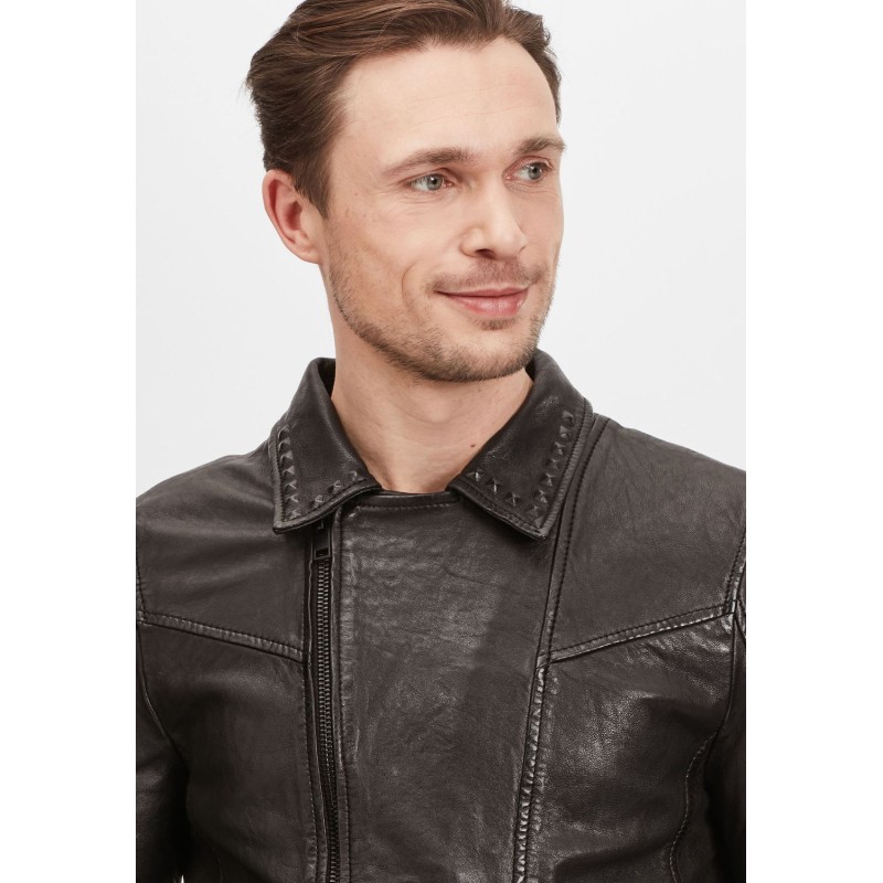 Geaca de Piele Barbati Gipsy Neagra G2MRanaan – IMBRACAMINTE