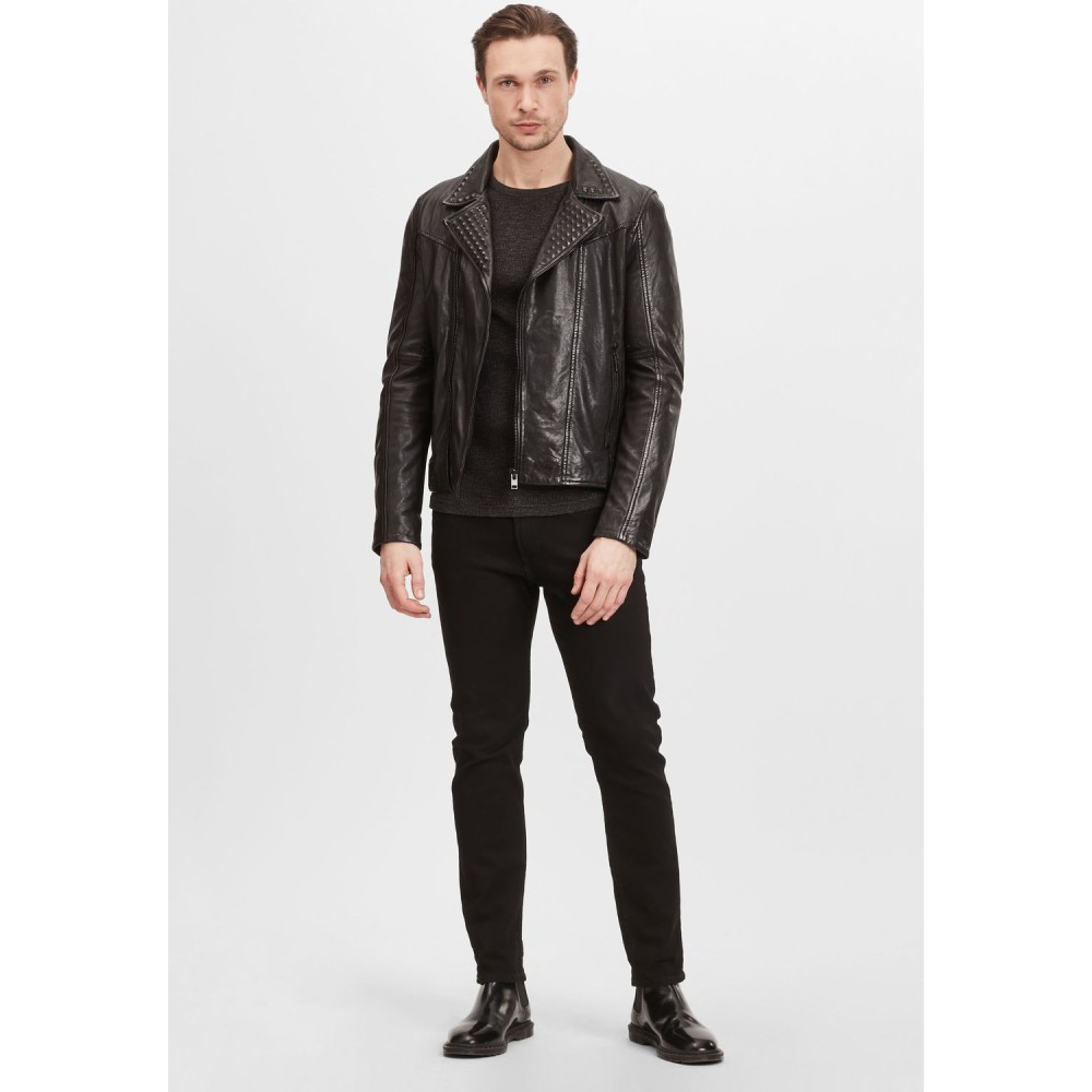 Geaca de Piele Barbati Gipsy Neagra G2MRanaan SF LASARV geci de piele - readytowear.ro