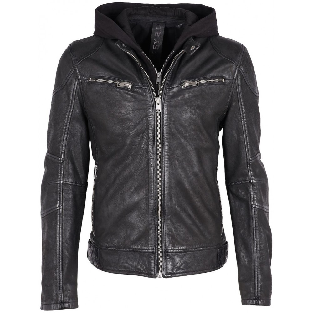 Geaca de Piele Barbati Gipsy Neagra G2MRayko Geaca de Piele Barbati Gipsy Neagra G2MRayko - readytowear.ro