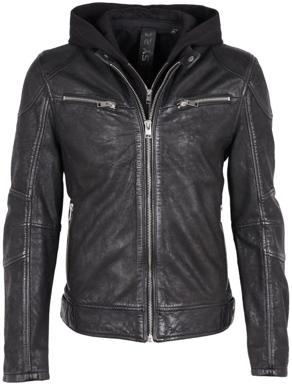 Geaca de Piele Barbati Gipsy Neagra G2MRayko – IMBRACAMINTE — fotografia 1
