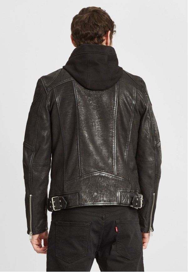 Geaca de Piele Barbati Gipsy Neagra G2MRayko – IMBRACAMINTE — fotografia 5