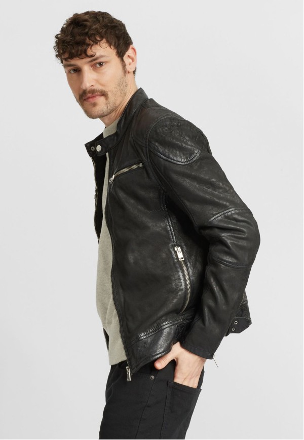 Geaca de Piele Barbati Gipsy Neagra G2MRayko – IMBRACAMINTE — fotografia 7