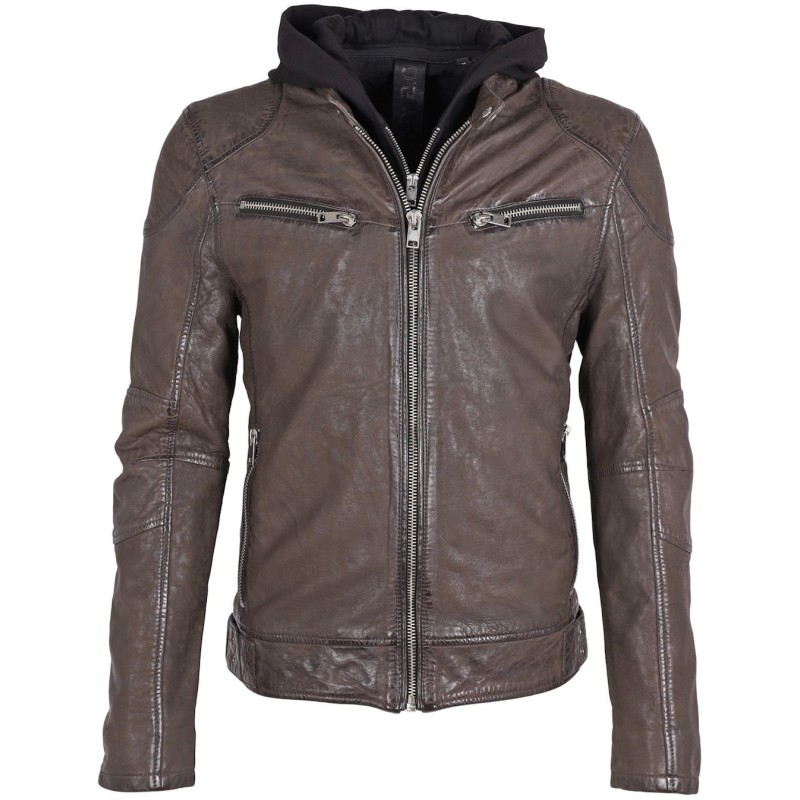 Geaca de Piele Barbati Gipsy Maro Inchis G2MRayko SF NSLCOUNTV – IMBRACAMINTE