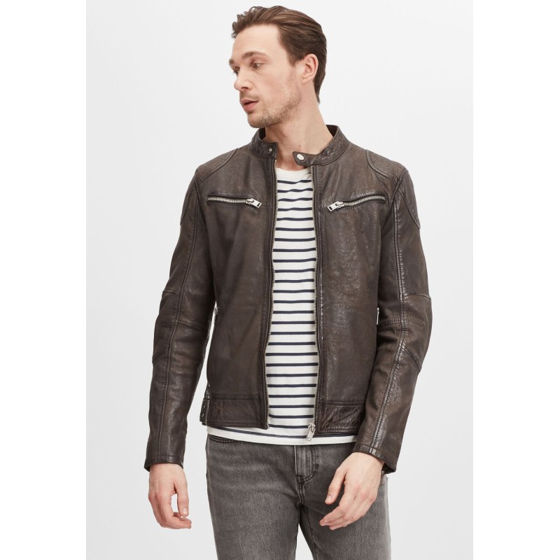 Geaca de Piele Barbati Gipsy Maro Inchis G2MRayko SF NSLCOUNTV – IMBRACAMINTE