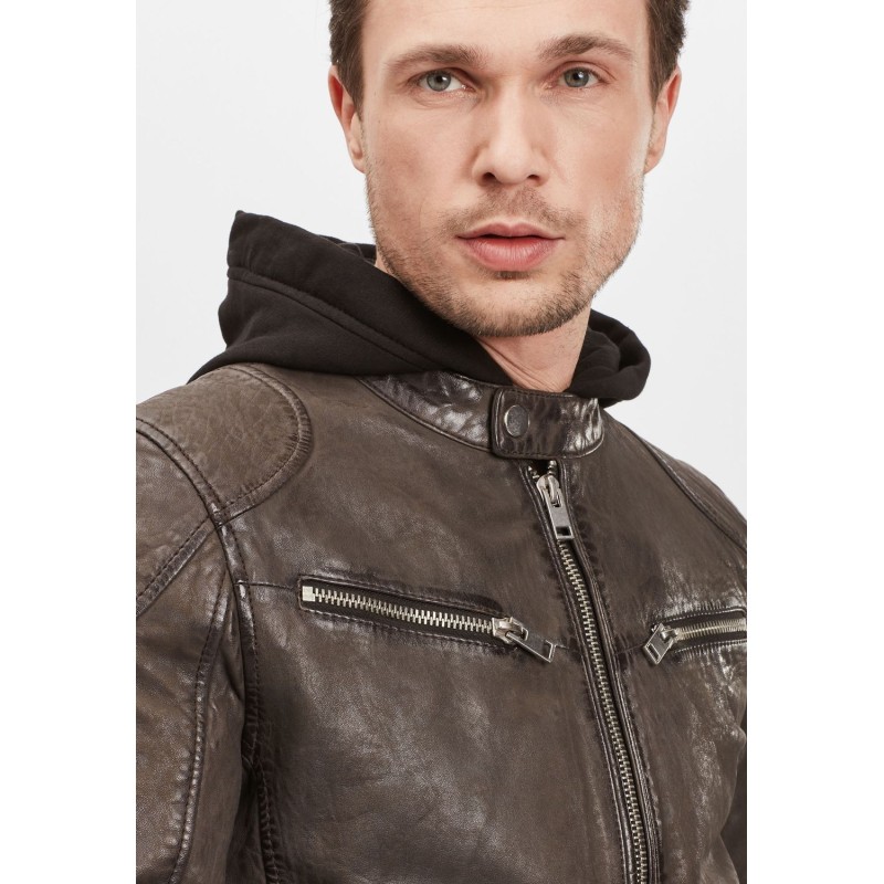 Geaca de Piele Barbati Gipsy Maro Inchis G2MRayko SF NSLCOUNTV – IMBRACAMINTE