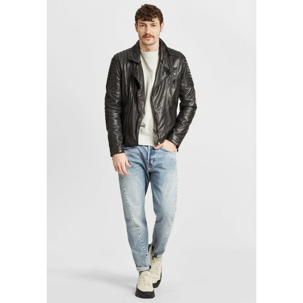 Geaca de Piele Naturala Barbati Gipsy Neagra G2MRudy SF LWV – IMBRACAMINTE