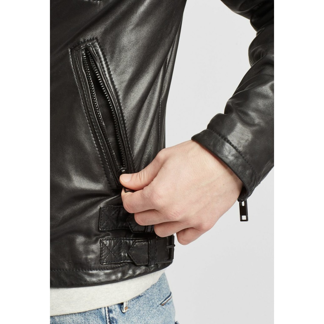 Geaca de Piele Naturala Barbati Gipsy Neagra G2MRudy SF LWV – IMBRACAMINTE