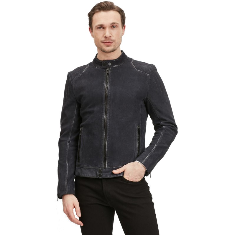 Geaca de Piele Barbati Gipsy Negru/Bleumarin G2MShion SF LCOUNTV – IMBRACAMINTE Geaca de Piele Barbati Gipsy Negru/Bleumarin G2MShion SF LCOUNTV – IMBRACAMINTE