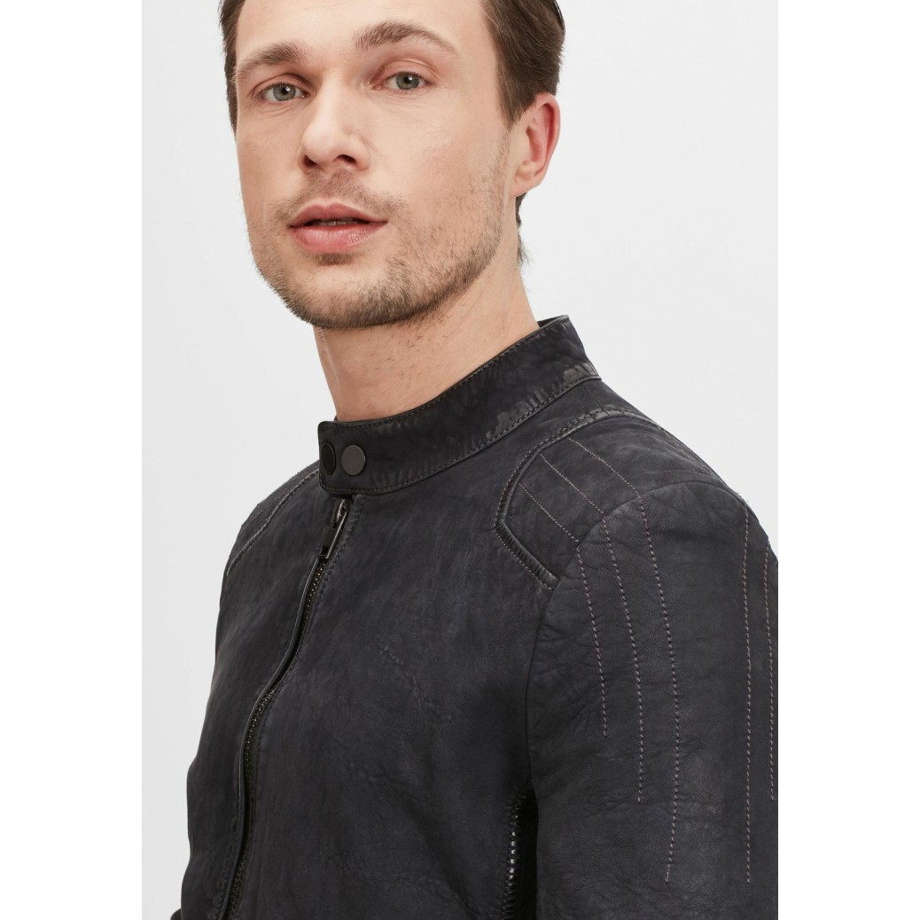 Geaca de Piele Barbati Gipsy Negru/Bleumarin G2MShion SF LCOUNTV – IMBRACAMINTE