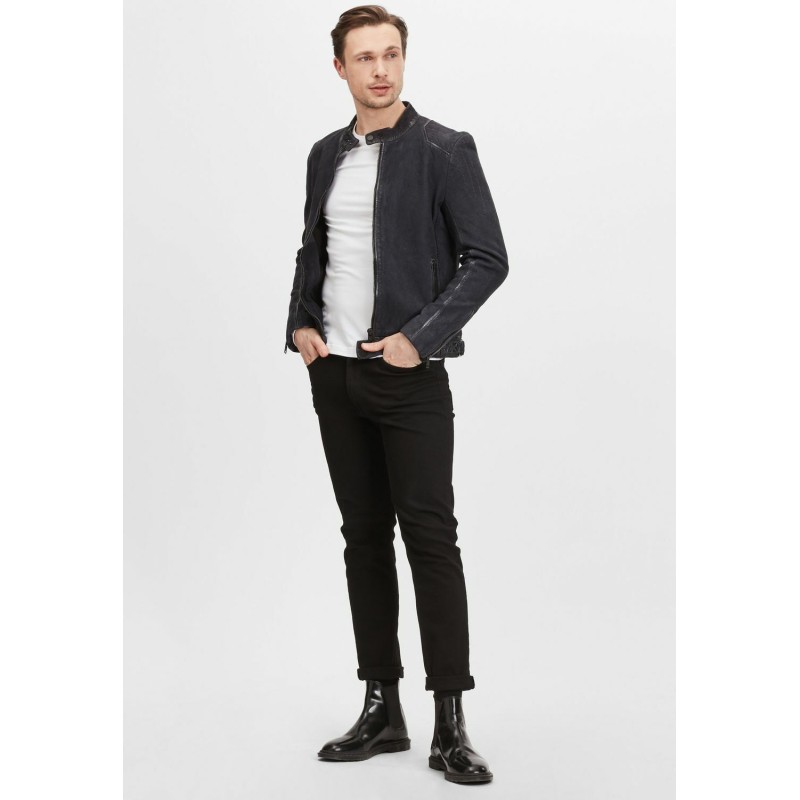 Geaca de Piele Barbati Gipsy Negru/Bleumarin G2MShion SF LCOUNTV – IMBRACAMINTE Geaca de Piele Barbati Gipsy Negru/Bleumarin G2MShion SF LCOUNTV – IMBRACAMINTE