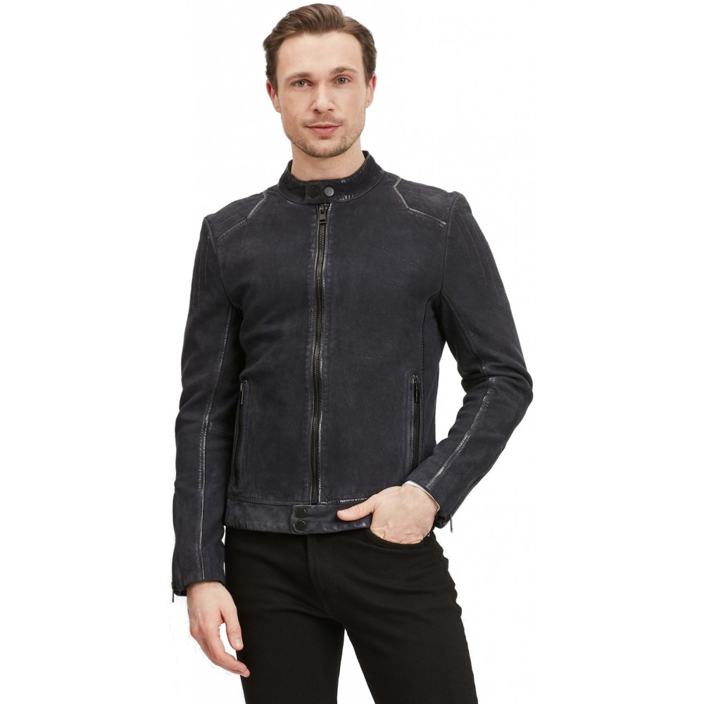 Geaca de Piele Barbati Gipsy Negru/Bleumarin G2MShion SF LCOUNTV Geaca de Piele Barbati Gipsy Negru/Bleumarin G2MShion SF LCOUNTV - readytowear