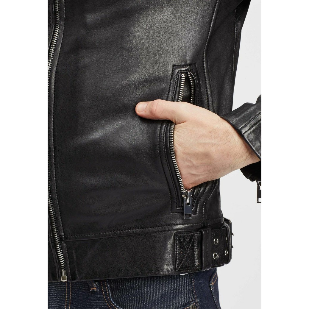 Geaca de Piele Barbati Gipsy Neagra G2MSomin – IMBRACAMINTE