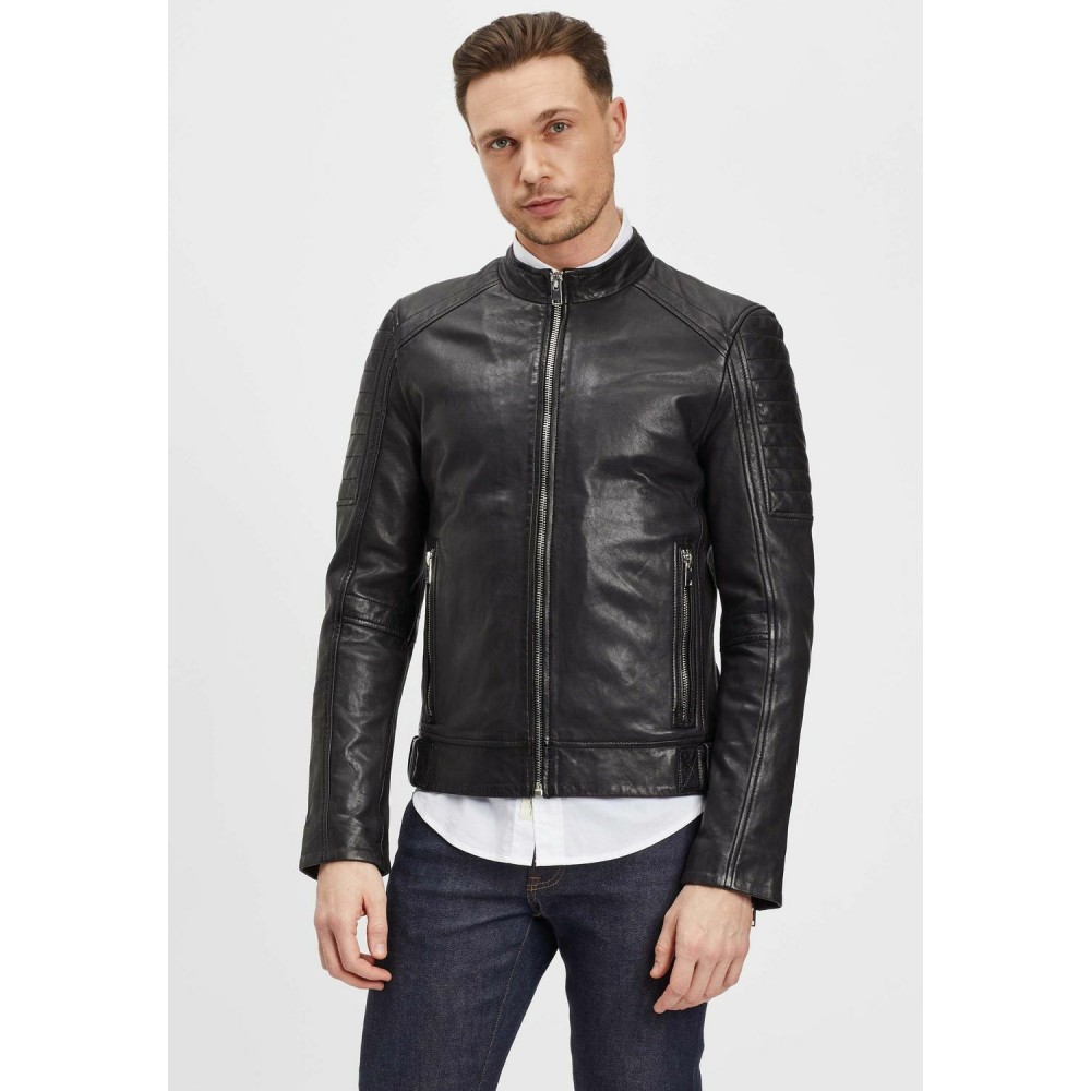 Geaca de Piele Barbati Gipsy Neagra G2MSomin SF LASARV geci de piele - readytowear.ro